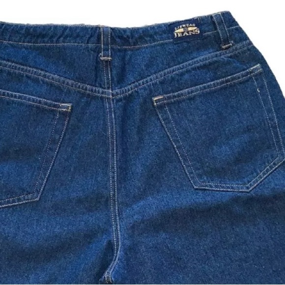 Liz Claiborne Liz wear Jean Shorts Womens Sz 4 Classic Mom Dark Wash Denim  W242 - Picture 4 of 7